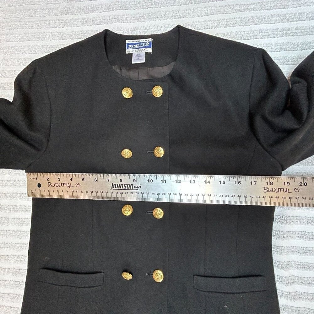 Vintage Pendleton Classic Black Double Breasted B… - image 5